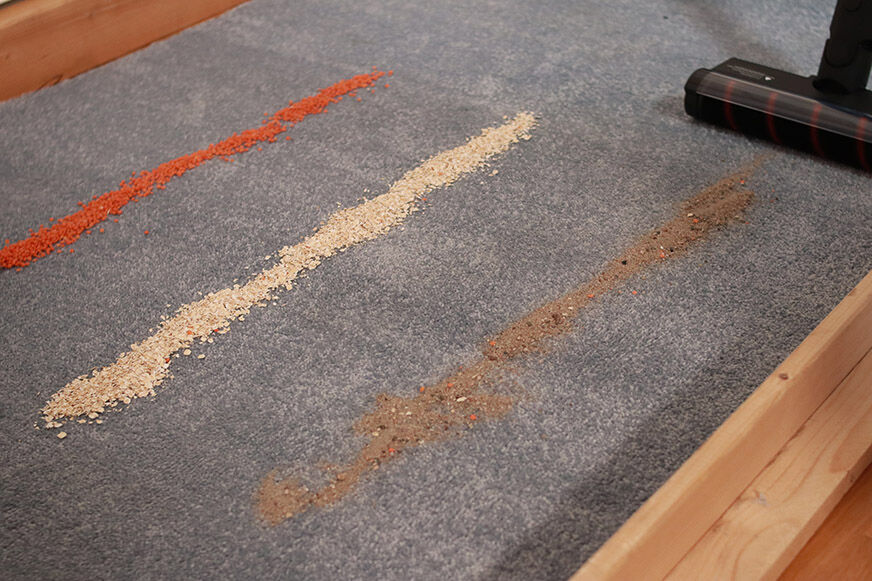 Staubsaugen mit dem Dreame H12 auf Teppichboden